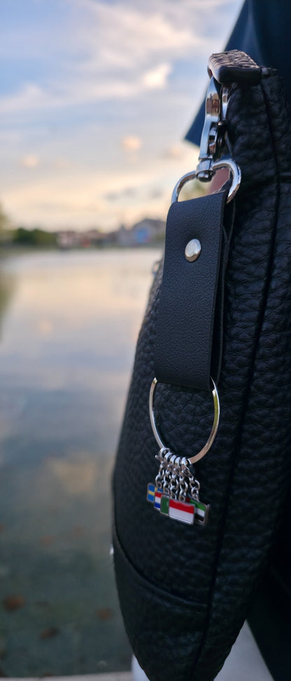 Flag Charm Silver